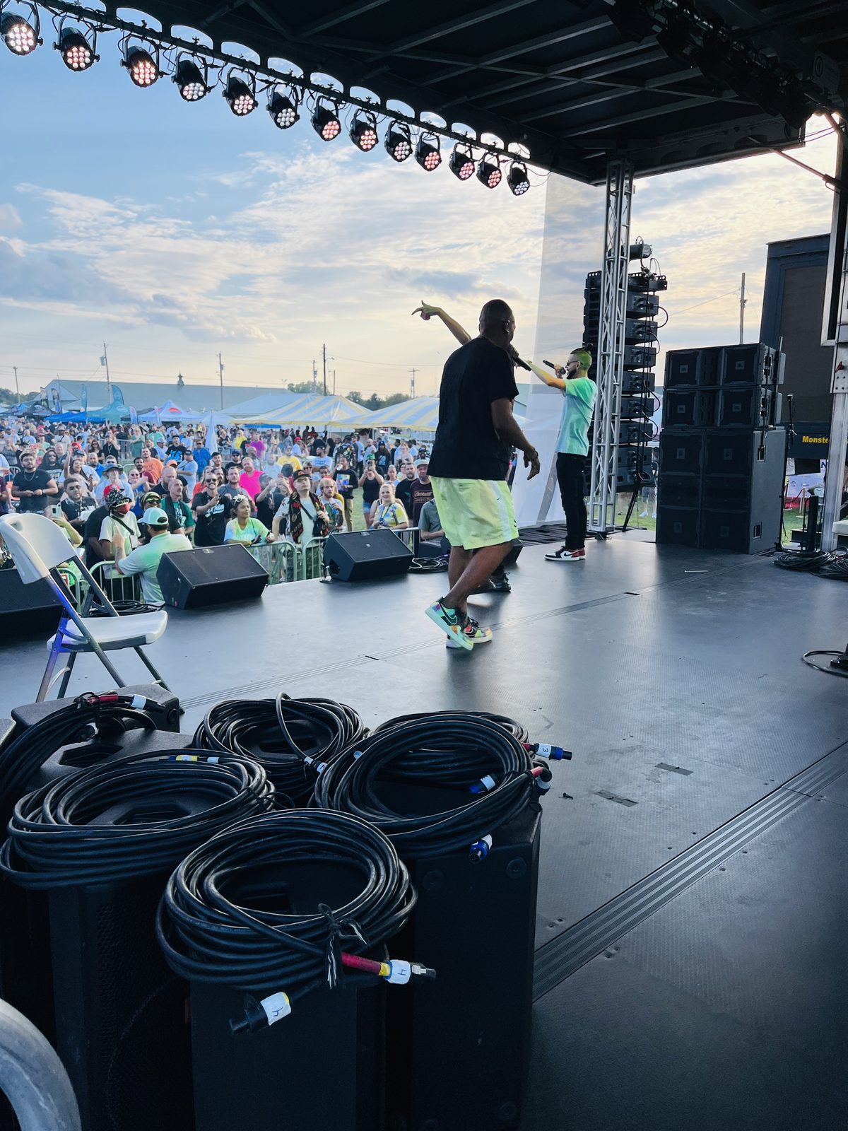 TNL performing to a festival crowd