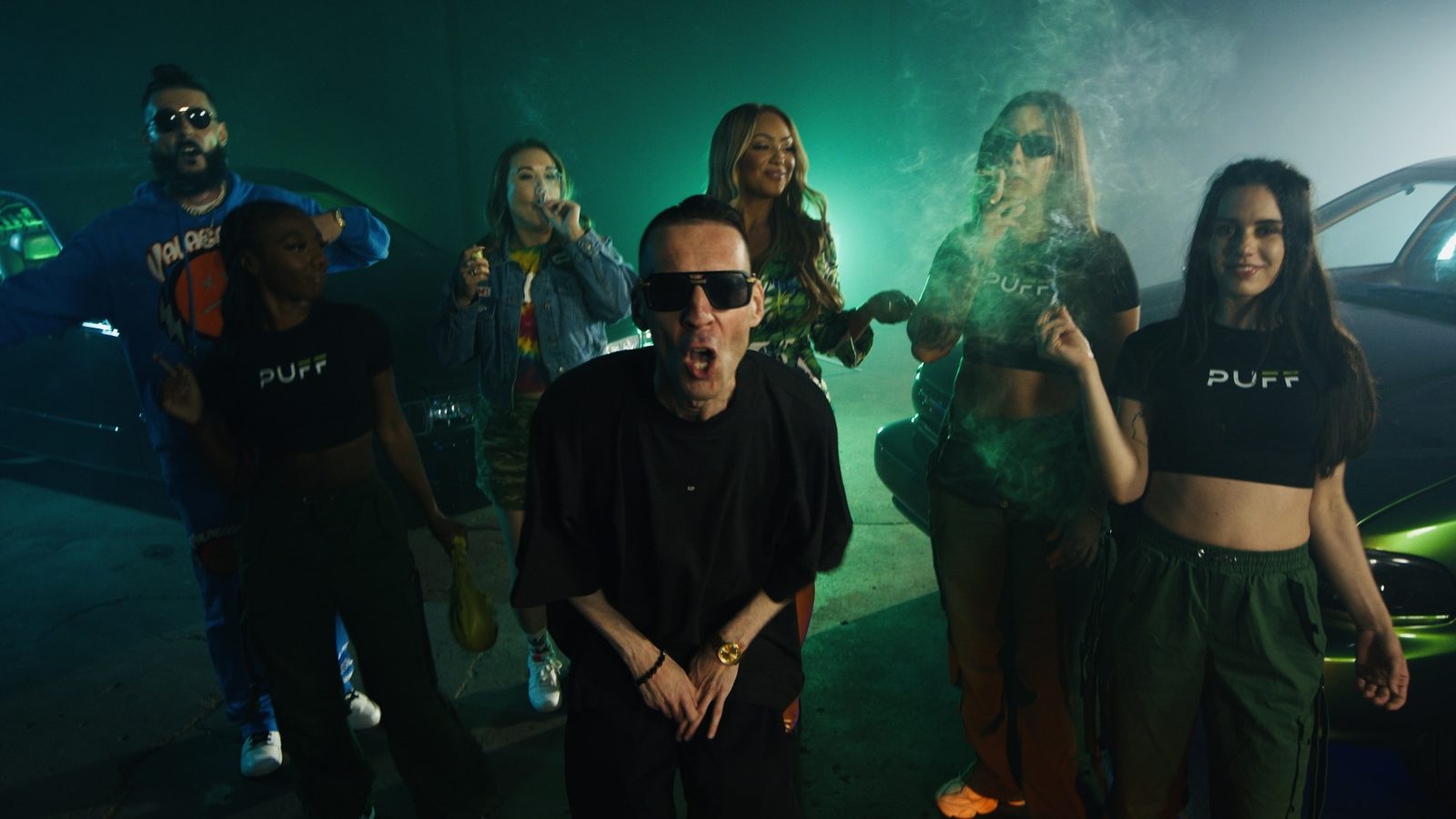 The PUFF group in a music video